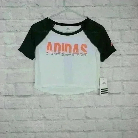 adidas Other - Adidas girl White Black shirt Short Sleeve Sz 10/12